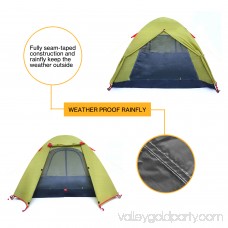 WEANAS 3-4 Backpacking Tent Double Layer Large Space for Outdoor Camping Orange